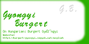 gyongyi burgert business card